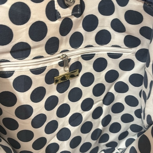 INC Red, White, Navy and Silver Straw Casual bag NWT - Picture 5 of 6